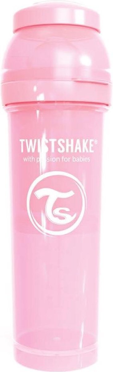 Twistshake Babyfles 330ml Pastel Pink roze