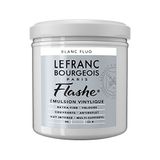 Lefranc Bourgeois 300523 Flashe acryl- en vinylverf, lichtecht, dekkend en bestand tegen veroudering - 125ml Pot, Fluorescent White