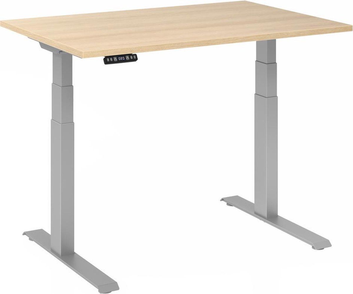 hjh OFFICE PRO XDKB 12 S - 120x80 Eiken Tafelhoogte | Elektrisch in hoogte verstelbaar - Bruin