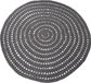 LABEL51 Tapis rond tricoté anthracite coton 150x150 cm