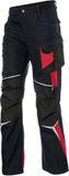KÜBLER BODYFORCE 21255302 Werkbroek Heren Zwart/Rood - Maat 31 - Met Kniezak