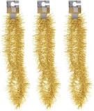 Merkloos / Sans marque Koopman International Kerst folieslinger - 3x - goud - 180 cm