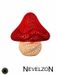 NEVELZON LED Paddestoel Nachtlampje 3D - Tafellamp - Warm Wit Licht - Plastic - Rood