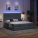 Maison Exclusive - Cadre de lit ottoman avec matelas gris foncé 200x200 cm velours