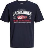 JACK & JONES JJELOGO TEE SS O-NECK 2 COL AW26 SN Heren T-shirt Navy Blazer Katoen/Polyester Regular Fit