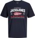 JACK & JONES JJELOGO TEE SS O-NECK 2 COL AW26 SN Heren T-shirt Navy Blazer Katoen/Polyester Regular Fit
