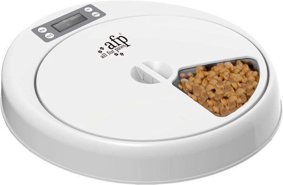AFP Lifestyle 4 Pet-5 Meal Pet Feeder - Zwart/Grijs
