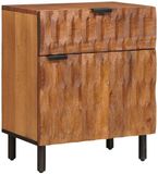 vidaXL Nachtkastje met lade Bruin 50 x 33 x 60 cm Massief Mango Hout