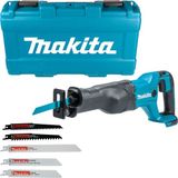 Makita DJR 186 ZK accu-reciprozaag 18 V + set reciprozaagbladen (P-83967) + koffer - zonder accu, zonder oplader