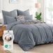 TRANKIELO® - Ensemble de literie 220x240 Coton Gris