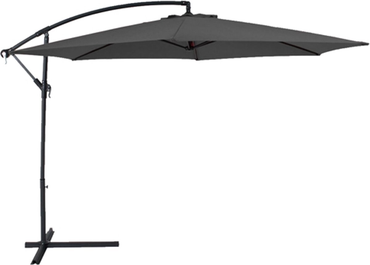 REKE Zweefparasol - Ã˜300 cm - donkergrijs Waarom is een <lt/>a href=https://www.bol.com/nl/i/-/N/13027/ target=_blank"<gt/>parasol<lt/>/a<gt/> onmisbaar in de tuin