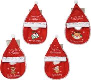 Decoris Set polyester l0.30b20h24 cm rood a4 kerst