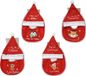 Decoris Set polyester l0.30b20h24 cm rood a4 kerst