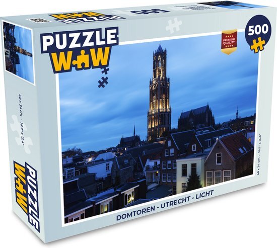 MuchoWow Puzzel Domtoren - Utrecht - Licht - Legpuzzel - Puzzel 500 stukjes