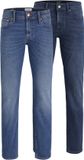 JACK & JONES Heren Jeans JJICLARK JJORIGINAL SQ 260/223 2PK MP Slim Fit Katoen Blauw Denim W34 X L32