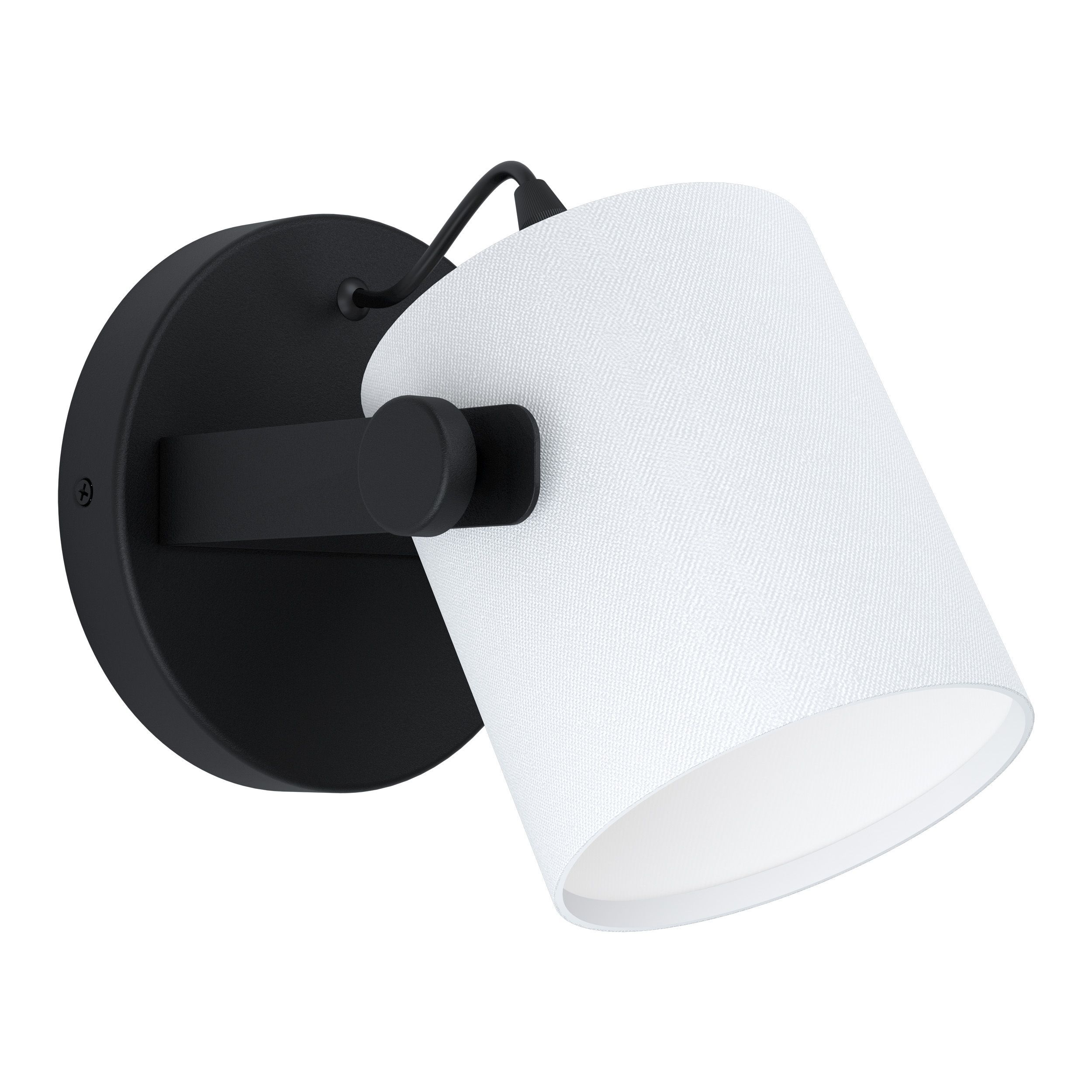 EGLO Hornwood 1 Wandlamp - E27 - Zwart/Wit - 28W