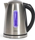 LIVOO Bouilloire, 1,7 litre, 2200W, acier inoxydable, socle 360°, filtre anti-calcaire amovible