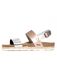 Bayton Sandalen met riem 'Tone' goud / zwart / zilver