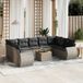 Prolenta Maison Exclusive - Tuinset voor in de tuin, bestaande uit 10 delen met kussens, grijs, van polyrotan