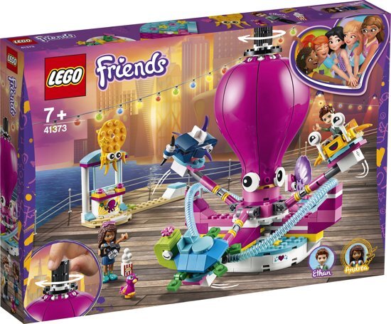 lego Friends Gave Octopusrit - 41373 Laat je kind lekker spelen met kermisspeelgoed met deze draaiende attractie met zeethema!
