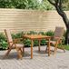 vidaXL 3-delige tuinset Taupe Massief Acacia Hout