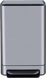 DESQ Pedaal Prullenbak - 40L - RVS - Binnenemmer - Geurfilter - Softclose - Zilver Metallic