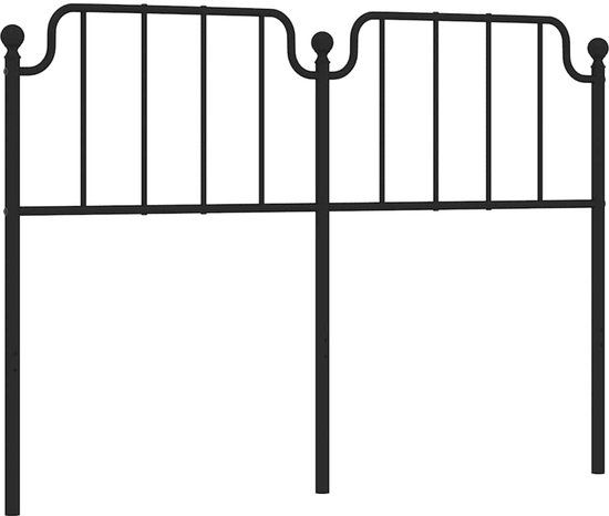 vidaXL Hoofdbord 150 cm metaal zwart