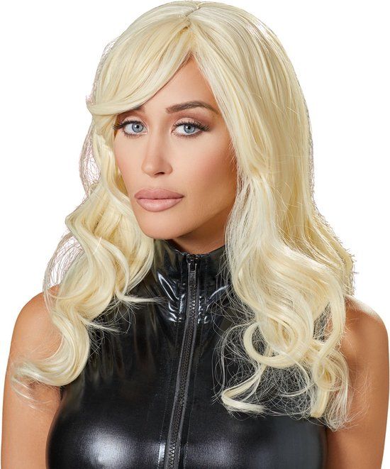 Wigged Love Pruik Britney Blond Golvend Volwassenen