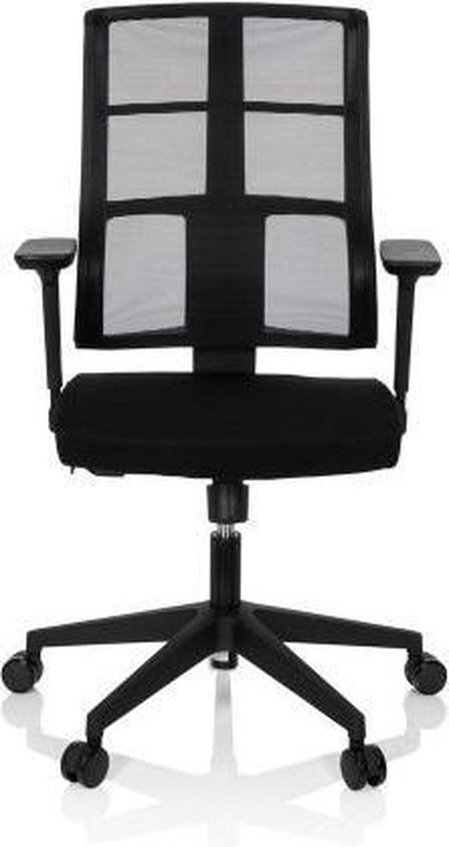 HJH OFFICE Spinio - Professionele bureaustoel - Zwart - stof/netstof
