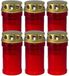 Trend Candles bougie funéraire - 6x - bougie commémorative avec couvercle - rouge - 7 x 14 cm - 2,5 jour - Bougie commémorative - Bougie funéraire/bougie commémorative