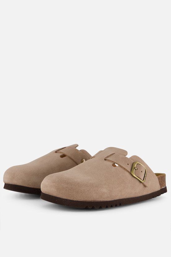 Scholl Klomp Fae Suede Vrouwen - Lichtgrijs