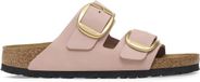 Birkenstock Dames Arizona Big Buckle Nubuck Soft Pink Slippers Maat 39