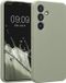 kwmobile telefoonhoesje geschikt voor Samsung Galaxy S24 - TPU backcover met siliconen coating - Smartphone case in grijsgroen