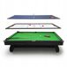 THUNDER 3-in-1 Speeltafel - Biljart, Airhockey en Tafeltennis - 9 ft - Zwart