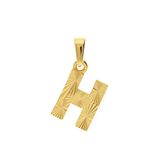 Lucardi Dames 14 karaat geelgouden letterhanger H