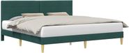 vidaXL Bedframe met hoofdeinde, donkergroen, 180 x 200 cm, stof