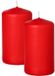 Trend Candles Bougie cylindrique/bougie tronc - 2x - rouge - 5 x 10 cm - 23 heures de combustion