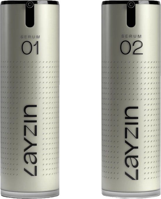 LAYZIN Anti-Aging DUO – Hyaluronzuur Serum 01 & Retinol Serum 02 – Anti-Rimpel Verzorging – Vermindert Fijne Lijntjes – Diepe Hydratatie, Huidversteviging & Huidverjonging – Gezicht & Hals – Geschikt voor Microneedling