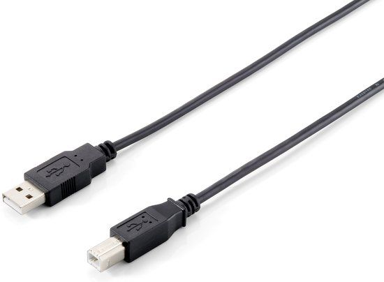 Equip USB 2.0 A Male to B Male Cable - 1m - Black