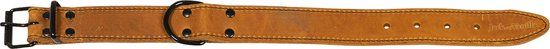Jack And Vanilla Black Label Brede Halsband - Cognac - 30mmx40cm - Hond