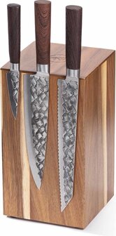 Bare Cookware Magneetblok - Messenblok - Acacia Hardhout - Massief