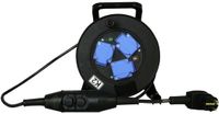 Kopp 144815001 PRCD-kabelhaspel PRCD-S 230 V Zwart, Blauw IP44