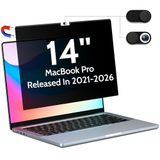 Peslv Privacyscherm compatibel met MacBook Pro 14 inch