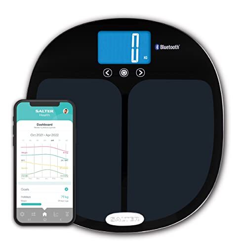 Salter 9192 BK3R Curve Bluetooth Smart Analyzer Weegschaal Eén maat- Zwart