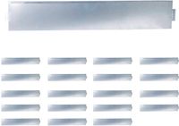 Merkloos Borderrand - set van 20 - 18 x 100 cm - flexibel - staal - zilver