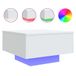 vidaXL Table basse avec éclairage LED 55x55x31 cm couleur chêne sonoma