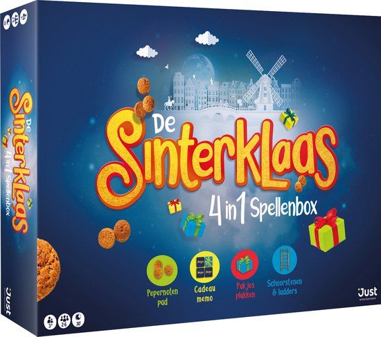 Just Games De Sinterklaas 4-in-1 Spellenbox - 8718866302245