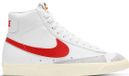 Nike W Blazer Mid '77 Dames Sneakers - White/Habanero Red-Sail - Maat 36