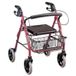 Gima Comfort walker met grote zitting, mand en remmen voor wielen en draaibare voorwielen, 27724