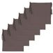 Atout Ciel Set van 6 stoelkussens, effen, vierkant, 40 x 40 cm, antraciet